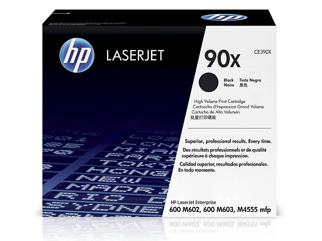 HP 90X - Alto rendimiento - negro - original - LaserJet - cartucho de tóner (CE390X) - para LaserJet Enterprise 600 M602dn, 600 M602m, 600 M602n, 600 M602x, M4555 MFP, M603xh
