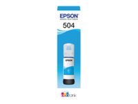 Epson 504 - 70 ml - cián - original - recarga de tinta - para EcoTank L4150, L4260, L6161, L6171, L6191, L6270-6