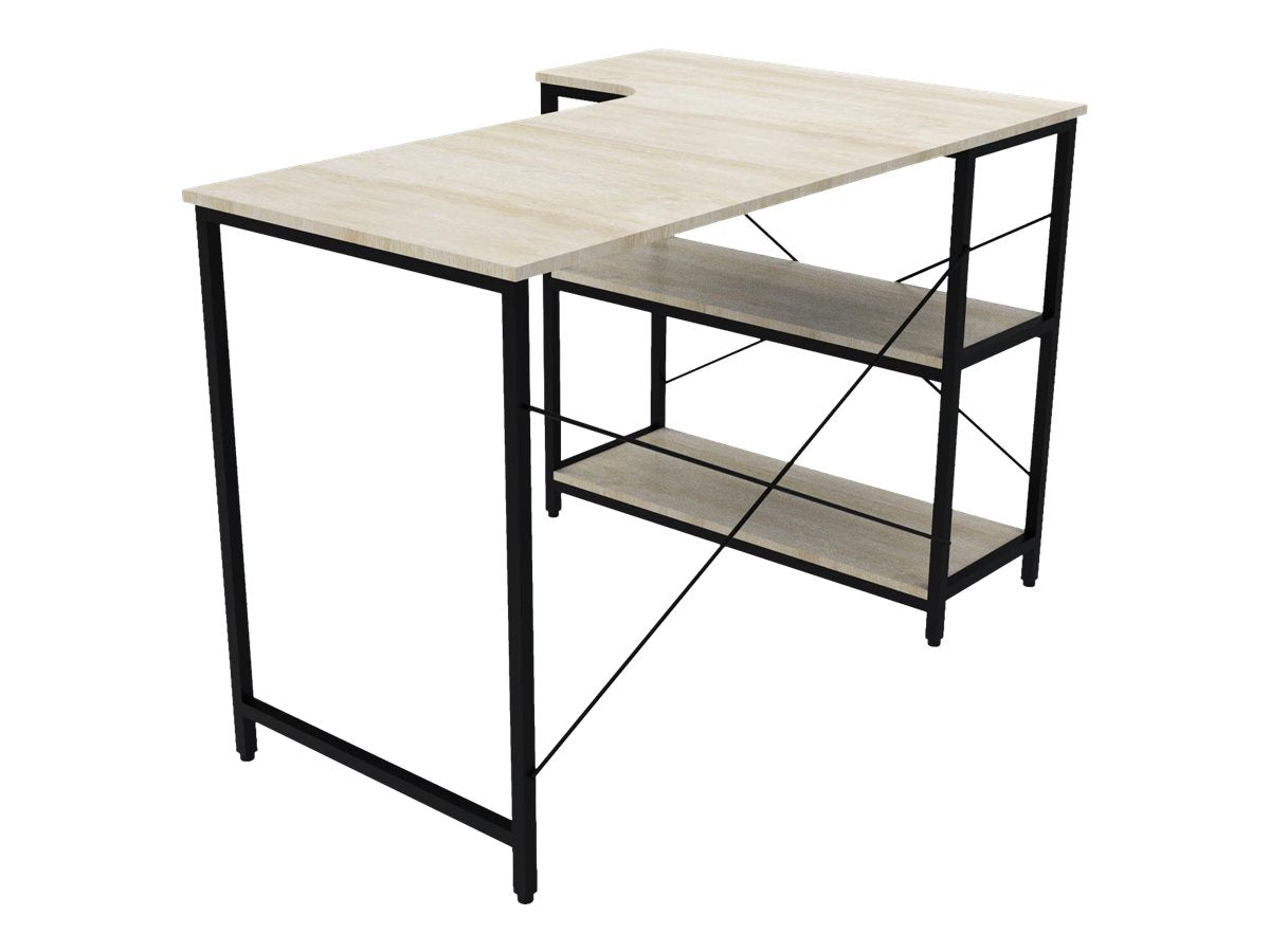 Xtech - Escritorio para ordenador - con forma de L - roble oscuro-19