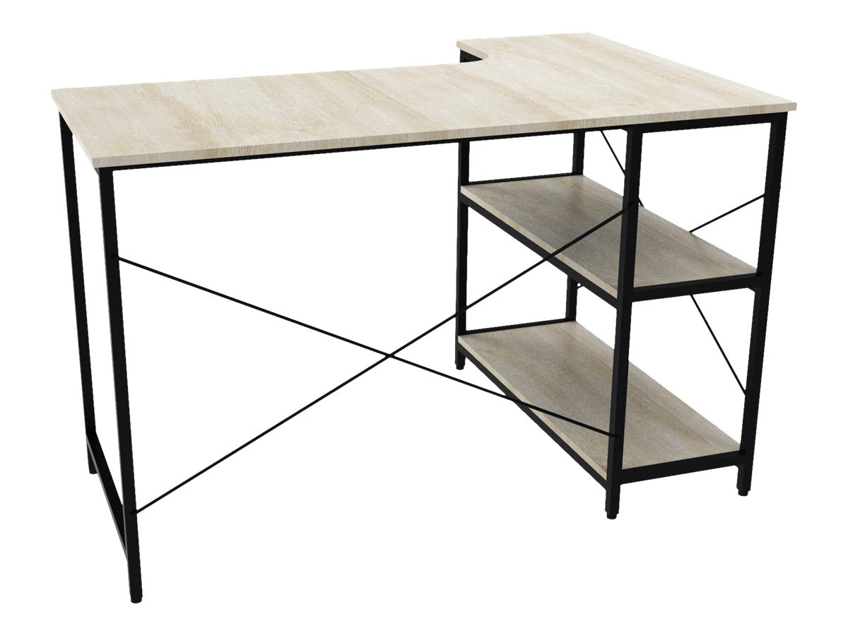 Xtech - Escritorio para ordenador - con forma de L - roble oscuro-6