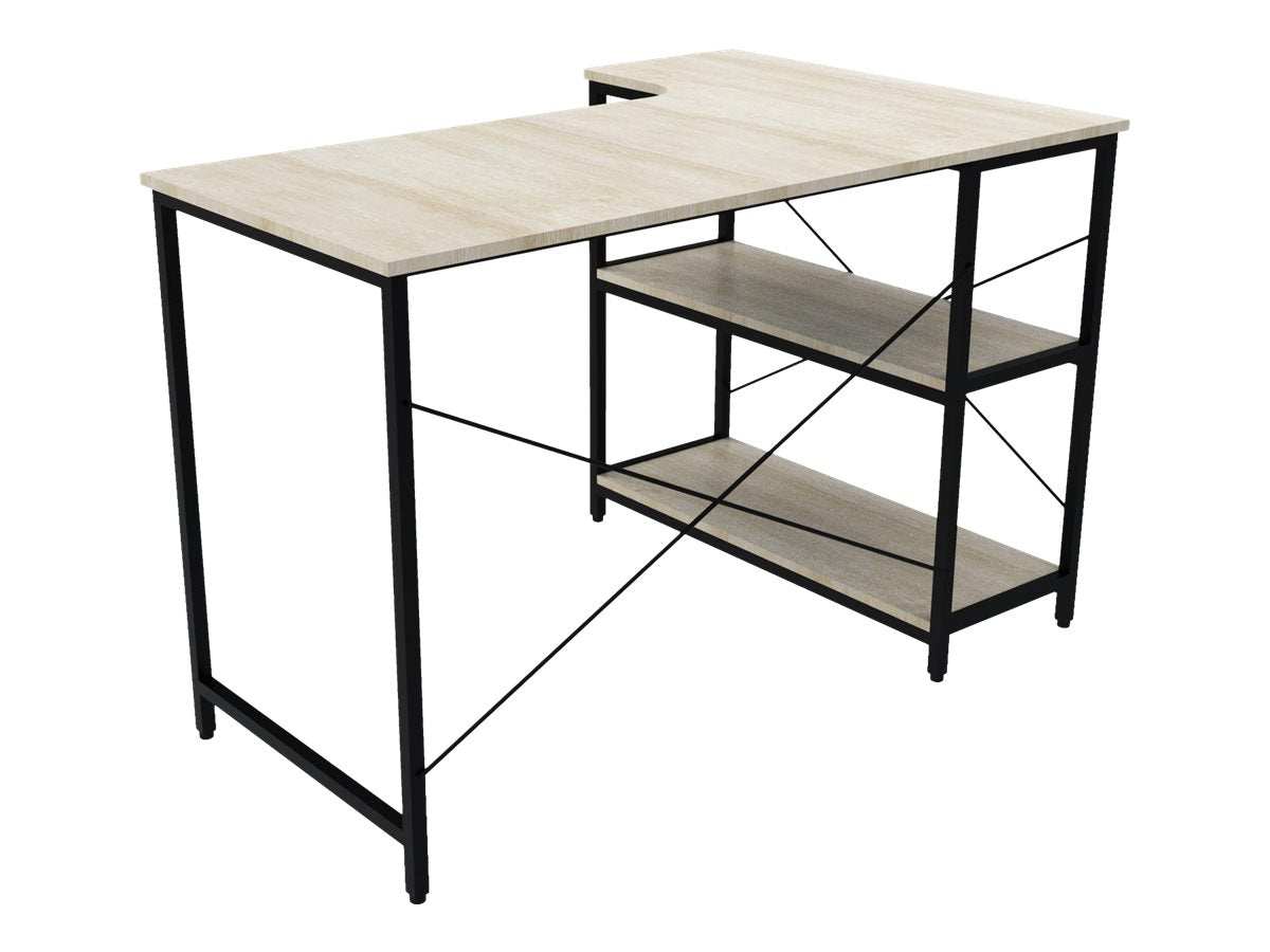 Xtech - Escritorio para ordenador - con forma de L - roble oscuro-14