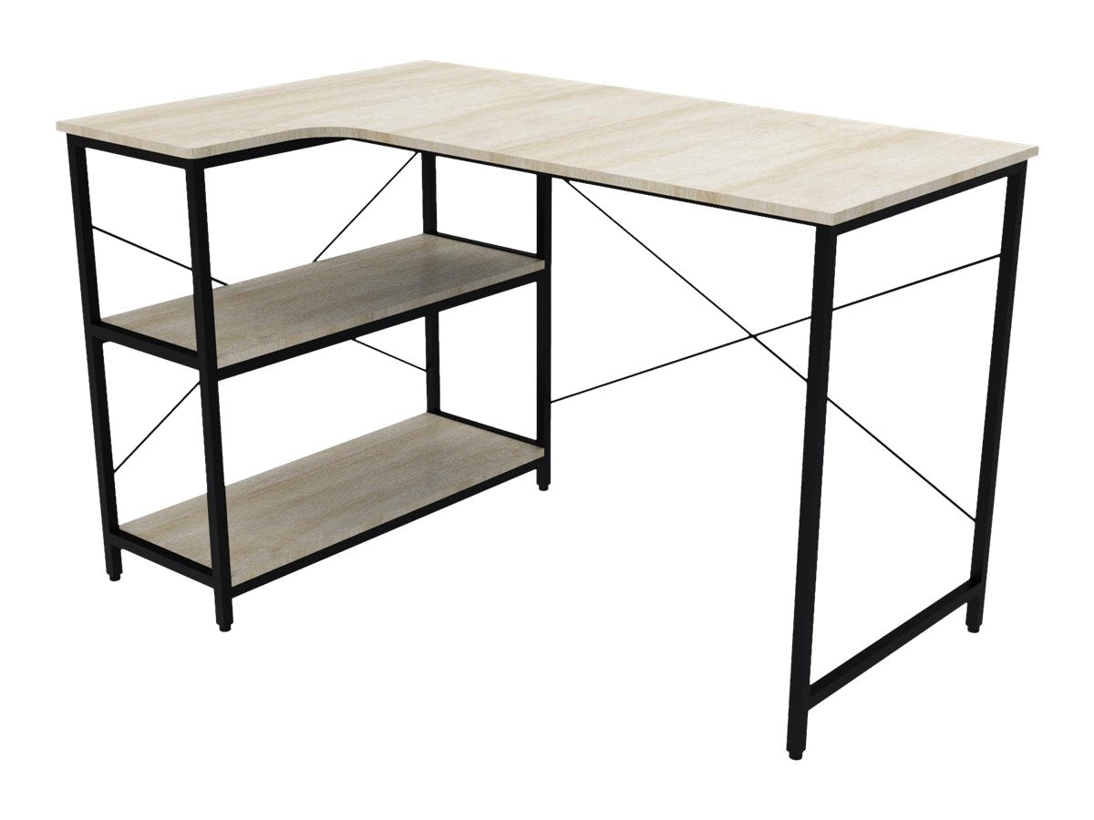 Xtech - Escritorio para ordenador - con forma de L - roble oscuro-13