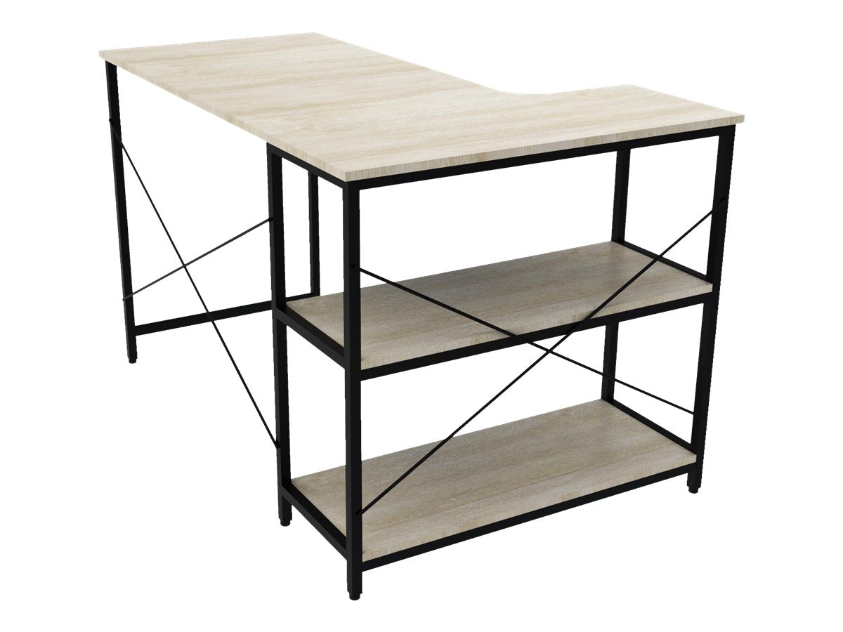 Xtech - Escritorio para ordenador - con forma de L - roble oscuro-10