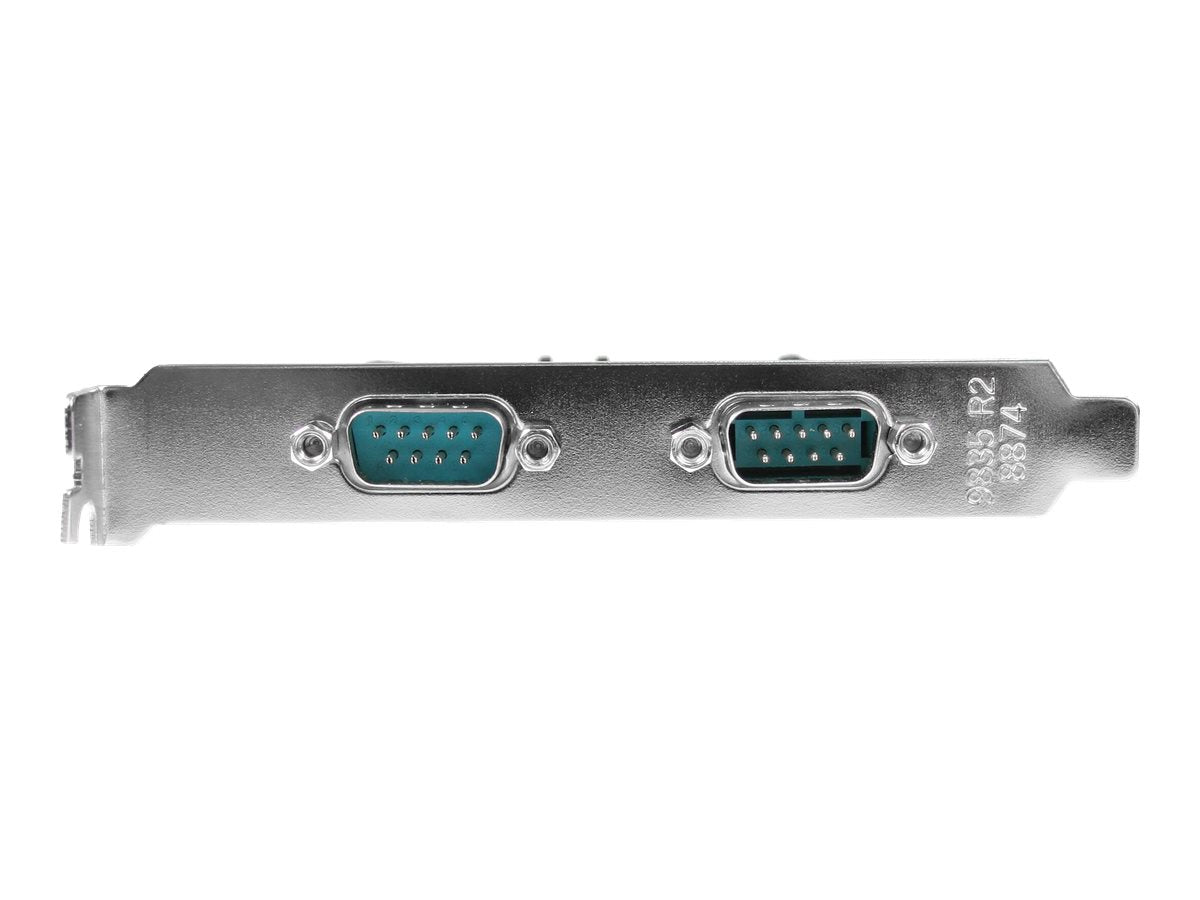 StarTech.com Tarjeta PCI Express Adaptadora Serie RS232 DB9 de 2 Puertos UART16550 - Tarjeta PCIe Controladora de Host Serial RS232 - Tarjeta de Expansión - Windows y Linux (PEX2S553) - Adaptador serie - PCIe perfil bajo - RS-232 x 2 - para P/N: BNDTB10GI-2