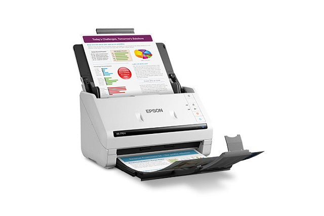 Epson DS-770 II - Escáner de documentos - Sensor de imagen de contacto (CIS) - a dos caras - 216 x 6096 mm - 600 ppp x 600 ppp - hasta 45 ppm (mono) / hasta 45 ppm (color) - Alimentador automático de documentos (ADF) (100 hojas) - hasta 7000 exploraciones