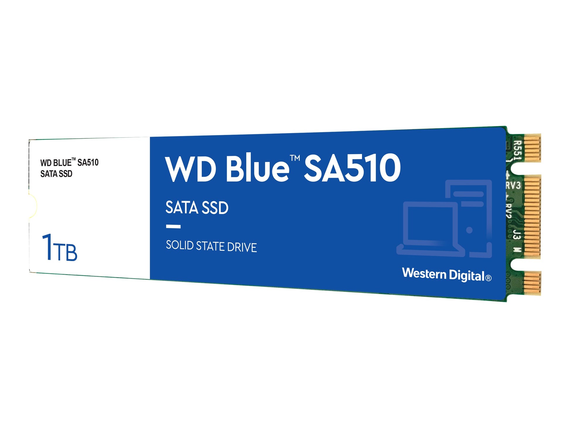 WD Blue SA510 WDS100T3B0B - SSD - 1 TB - interno - M.2 2280 - SATA 6Gb/s - azul-8