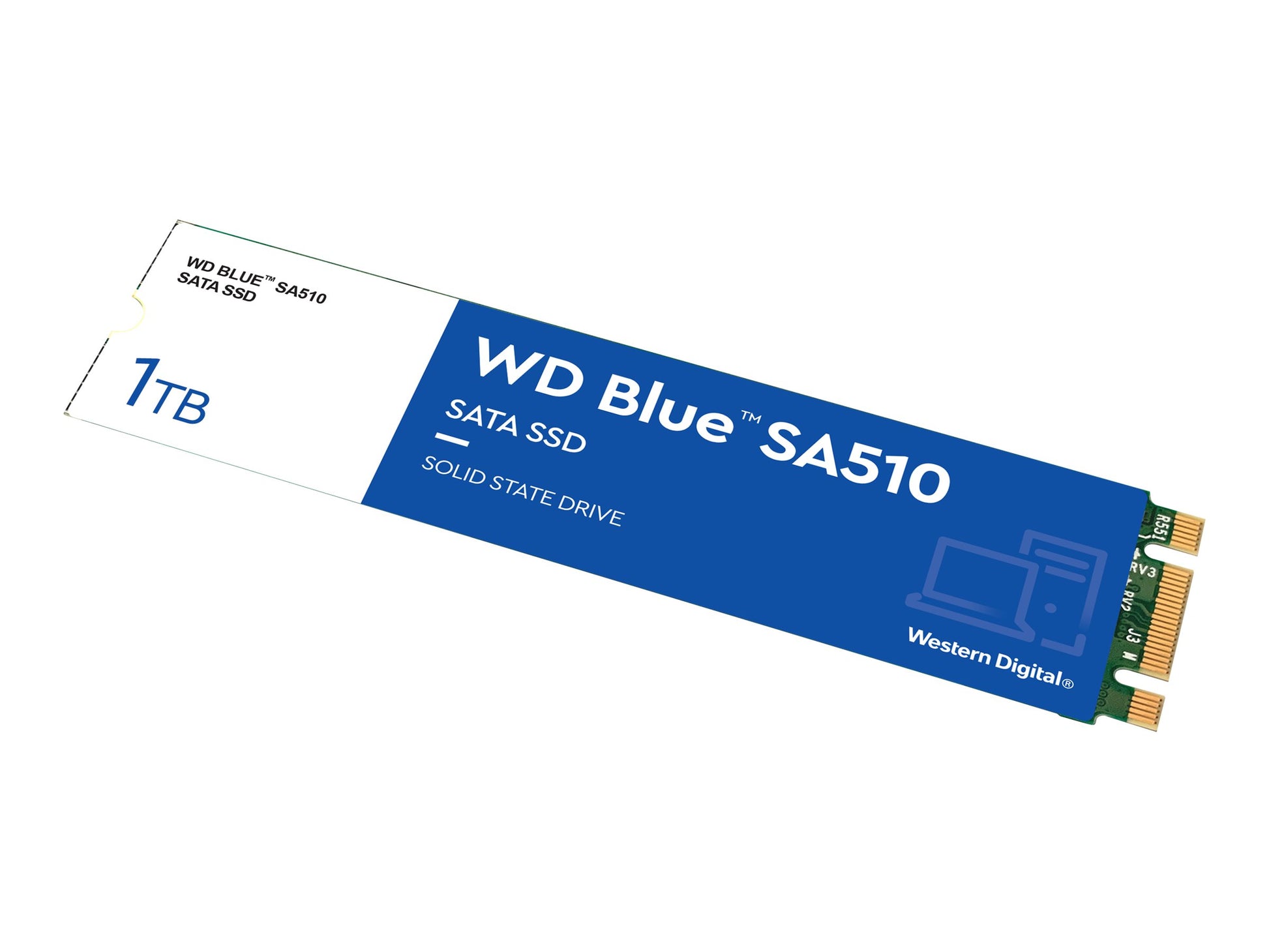 WD Blue SA510 WDS100T3B0B - SSD - 1 TB - interno - M.2 2280 - SATA 6Gb/s - azul-9
