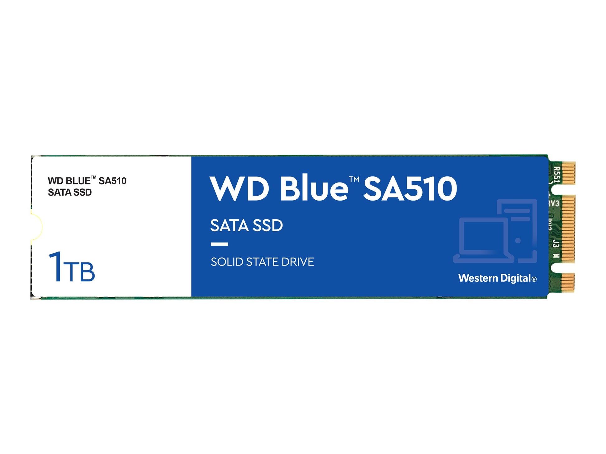 WD Blue SA510 WDS100T3B0B - SSD - 1 TB - interno - M.2 2280 - SATA 6Gb/s - azul-6