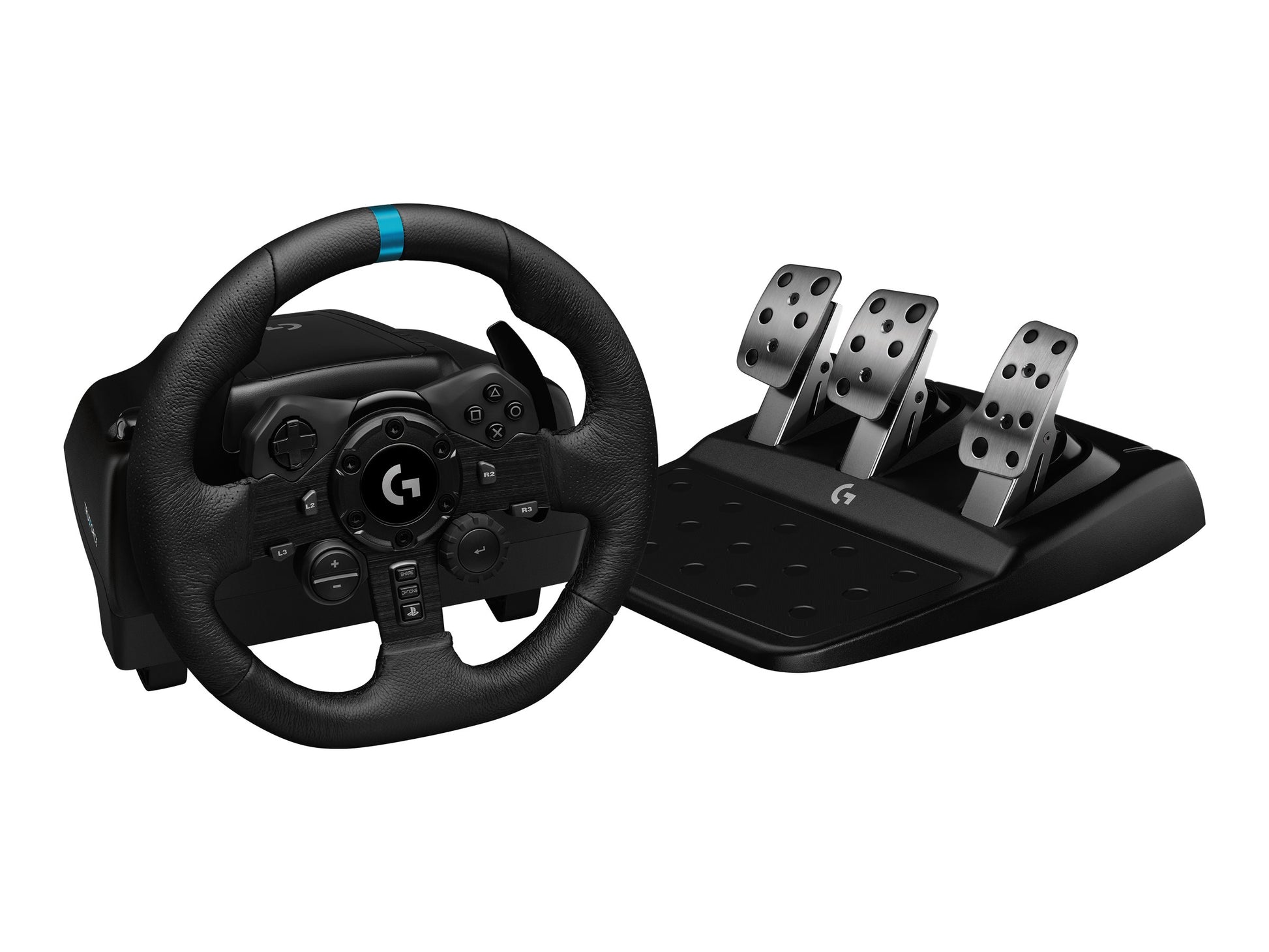Logitech G923 Racing - Juego de volante y pedales - cableado - para PC, Sony PlayStation 4, Sony PlayStation 5-1
