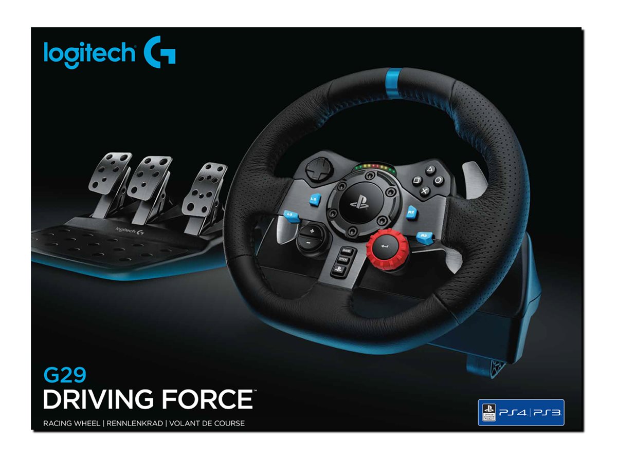 Logitech G29 Driving Force - Juego de volante y pedales - cableado - para PC, Sony PlayStation 3, Sony PlayStation 4-1
