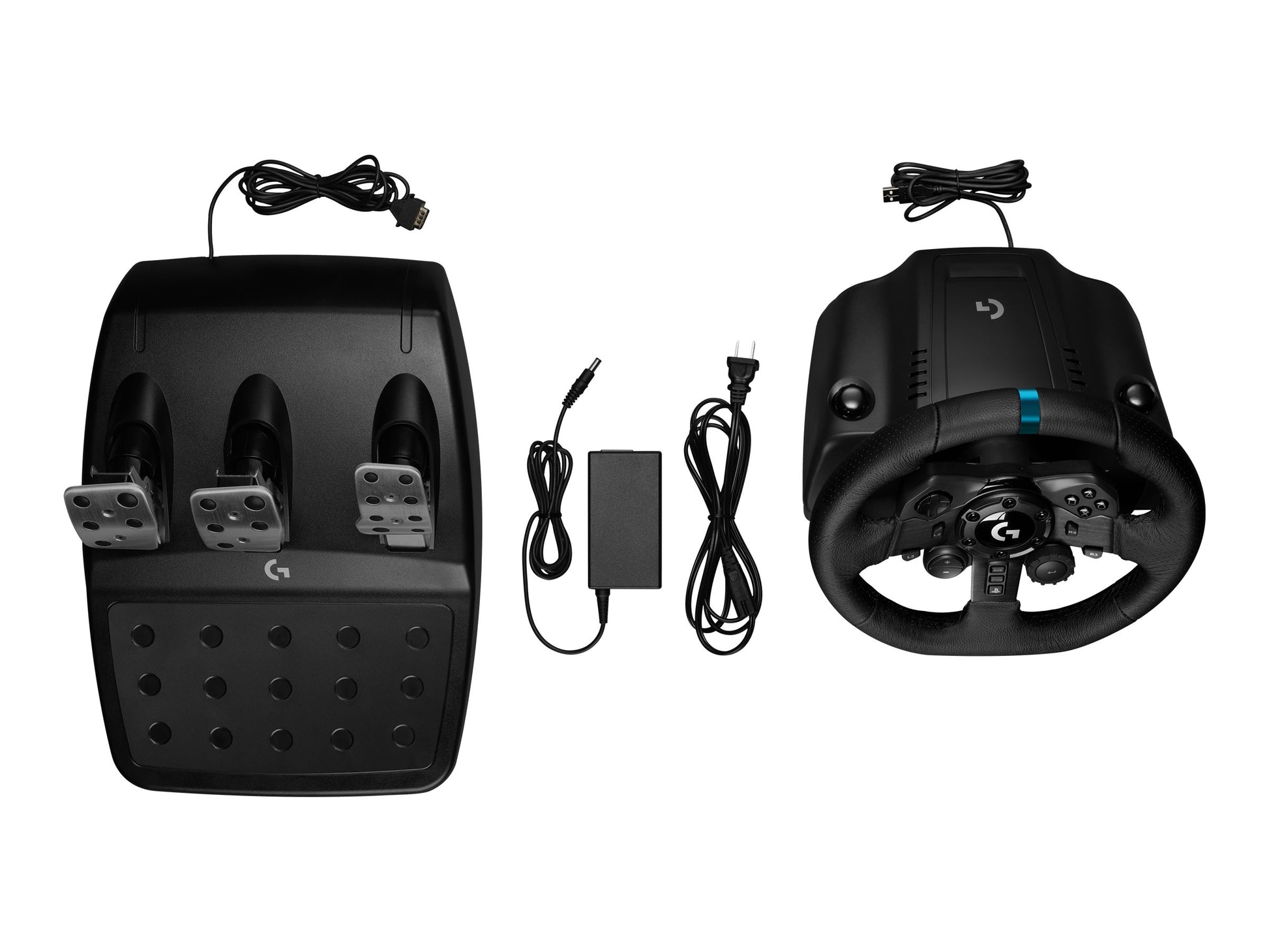 Logitech G923 Racing - Juego de volante y pedales - cableado - para PC, Sony PlayStation 4, Sony PlayStation 5-4