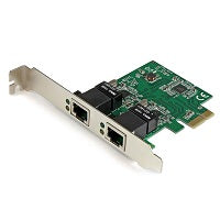 StarTech.com Adaptador Tarjeta de Red NIC PCI Express PCI-E de 2 Puertos Ethernet Gigabit - 2x RJ45 Hembra - Adaptador de red - PCIe perfil bajo - Gigabit Ethernet x 2 - para P/N: ET91000SM10, ET91000SM20-15