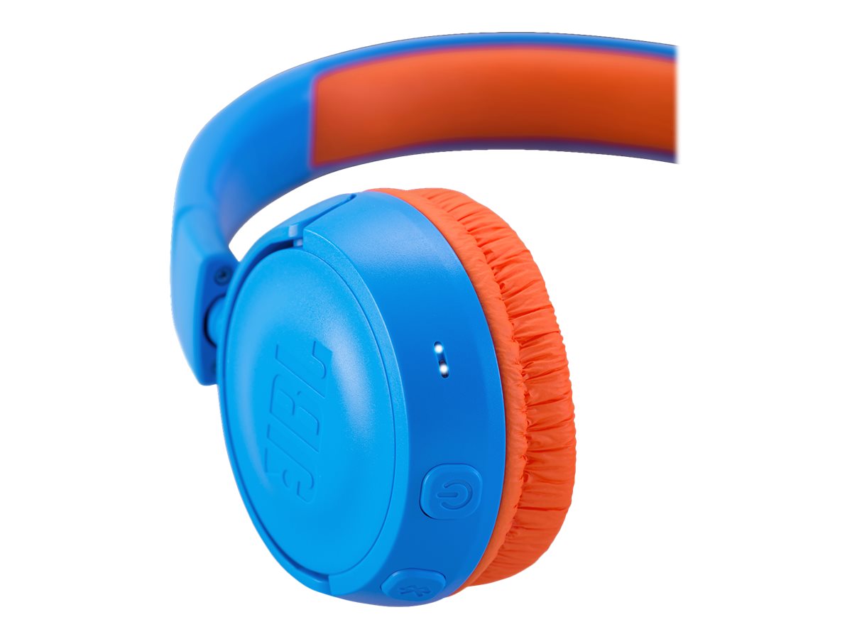 JBL JR300BT - Auriculares con diadema con micro - en oreja - Bluetooth - inalámbrico - naranja/azul-13