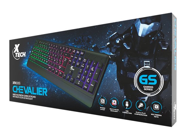 Xtech CHEVALIER XTK-505S - Teclado - retroiluminación - USB - QWERTY - español-19