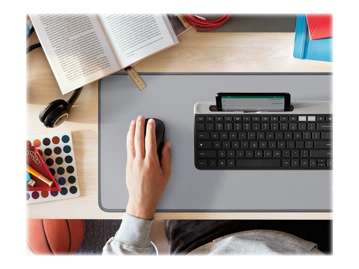 Logitech Studio Series Desk Mat - Teclado y alfombrilla de ratón - gris medio