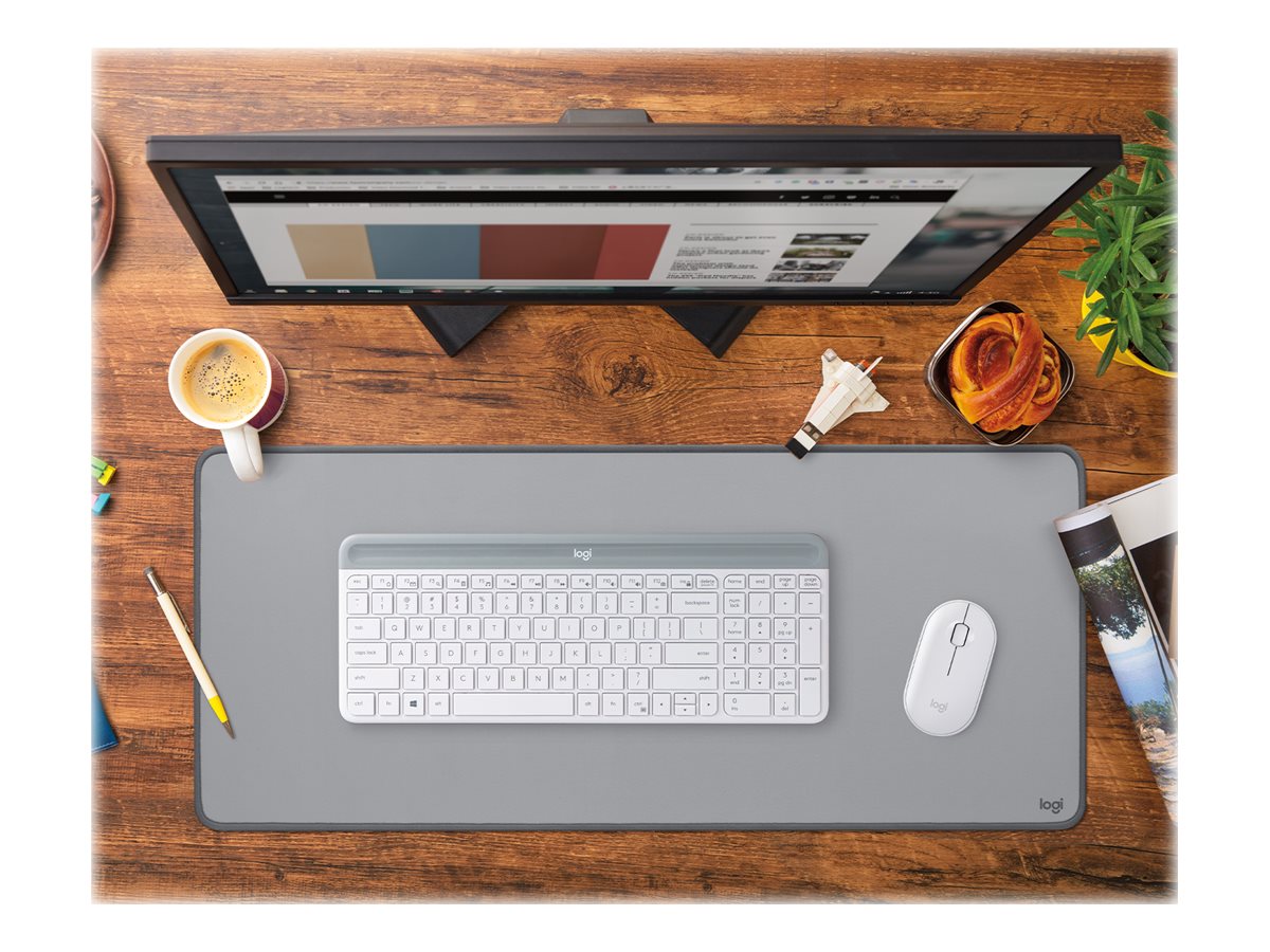 Logitech Studio Series Desk Mat - Teclado y alfombrilla de ratón - gris medio-20