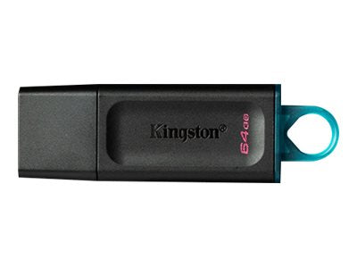 Kingston DataTraveler Exodia - Unidad flash USB - 64 GB - USB 3.2 Gen 1 - negro con turquesa-9