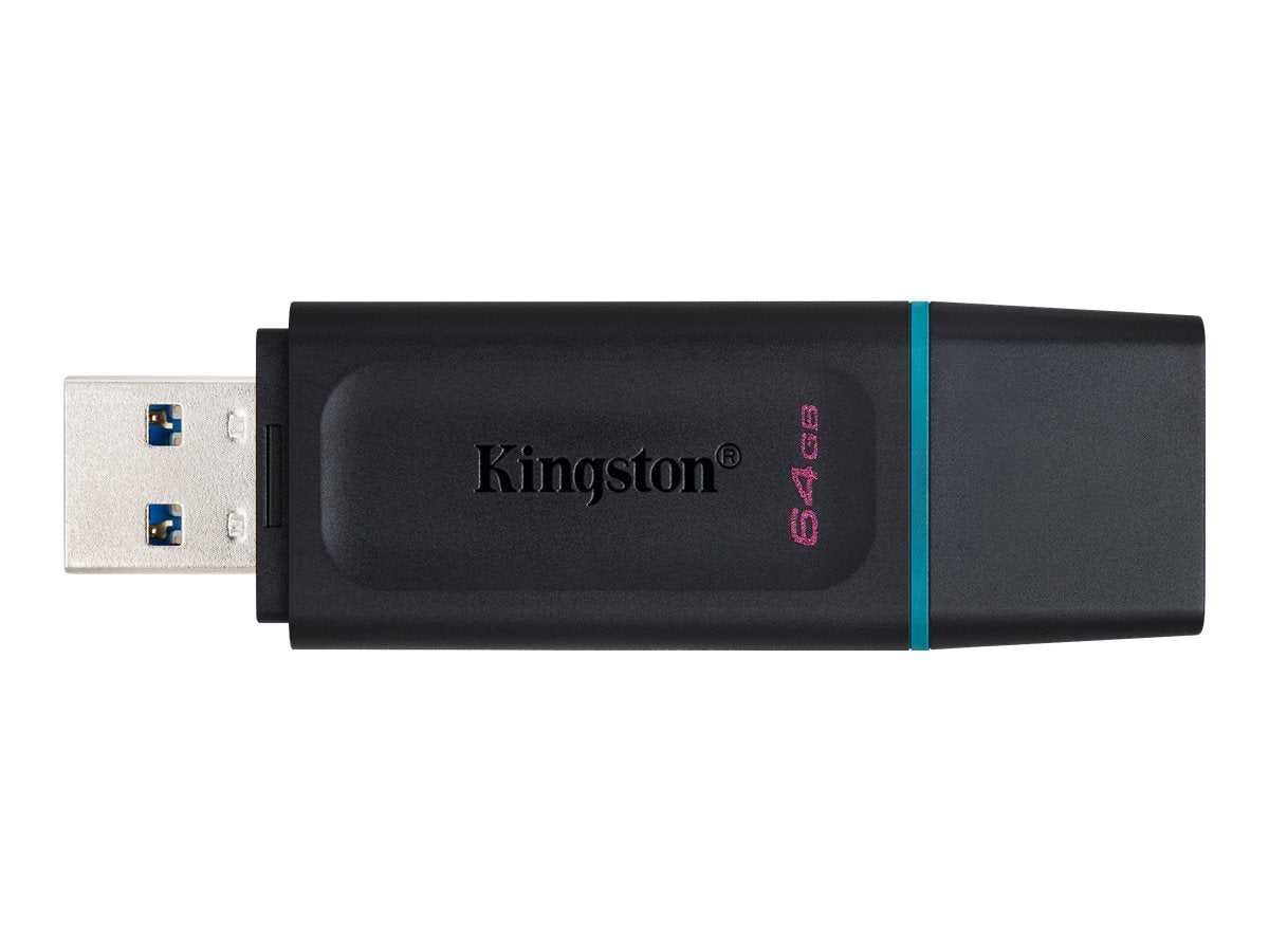 Kingston DataTraveler Exodia - Unidad flash USB - 64 GB - USB 3.2 Gen 1 - negro con turquesa-3