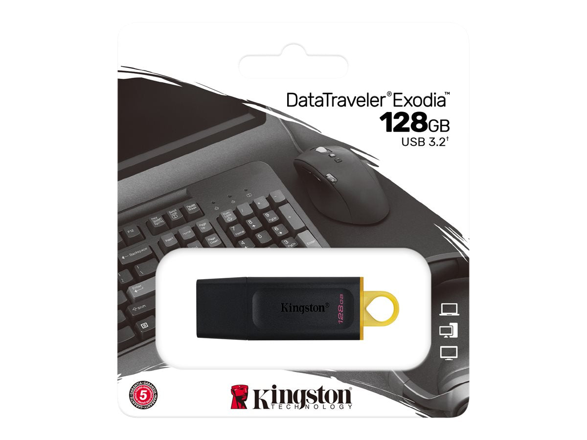 Kingston DataTraveler Exodia - Unidad flash USB - 128 GB - USB 3.2 Gen 1-7
