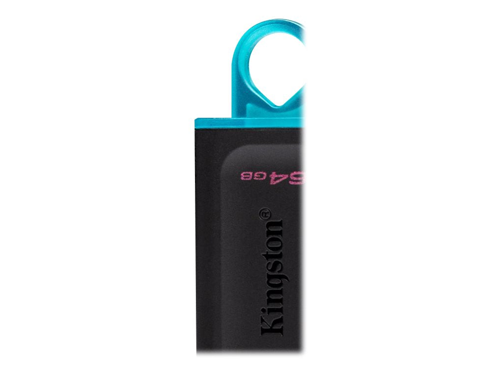 Kingston DataTraveler Exodia - Unidad flash USB - 64 GB - USB 3.2 Gen 1 - negro con turquesa-1