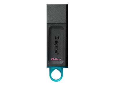 Kingston DataTraveler Exodia - Unidad flash USB - 64 GB - USB 3.2 Gen 1 - negro con turquesa-7