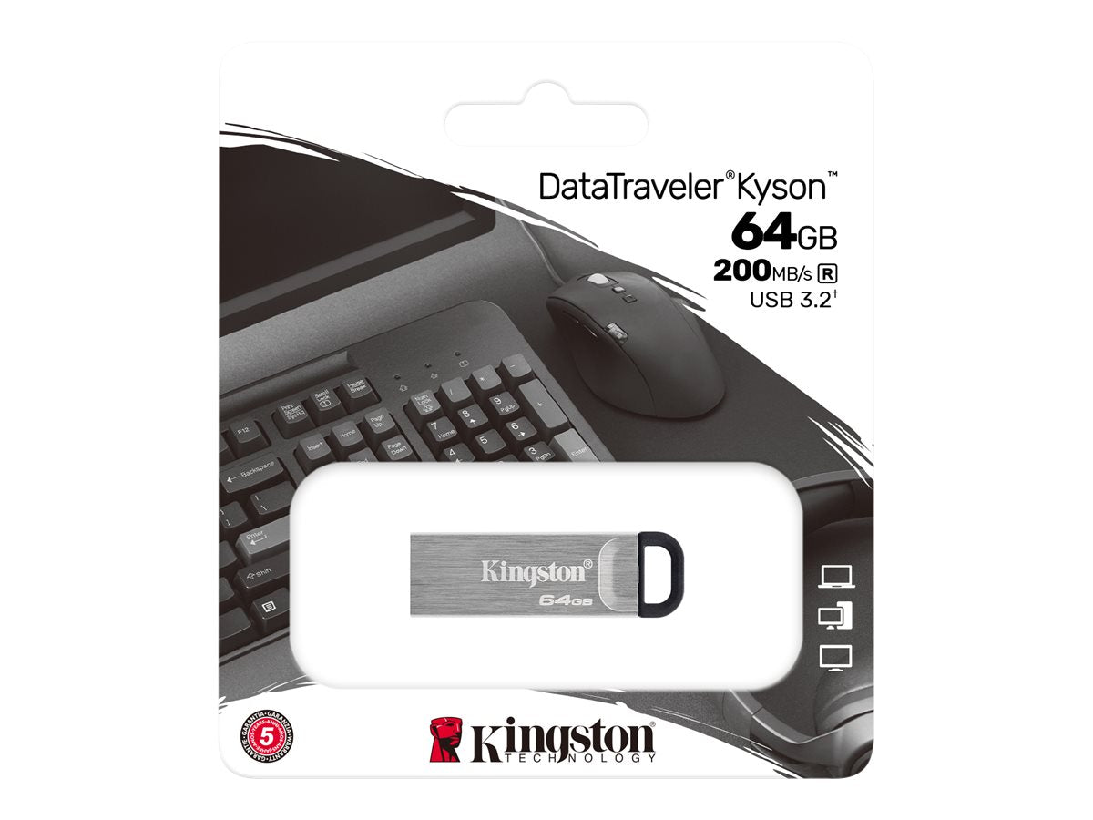 Kingston DataTraveler Kyson - Unidad flash USB - 64 GB - USB 3.2 Gen 1-8