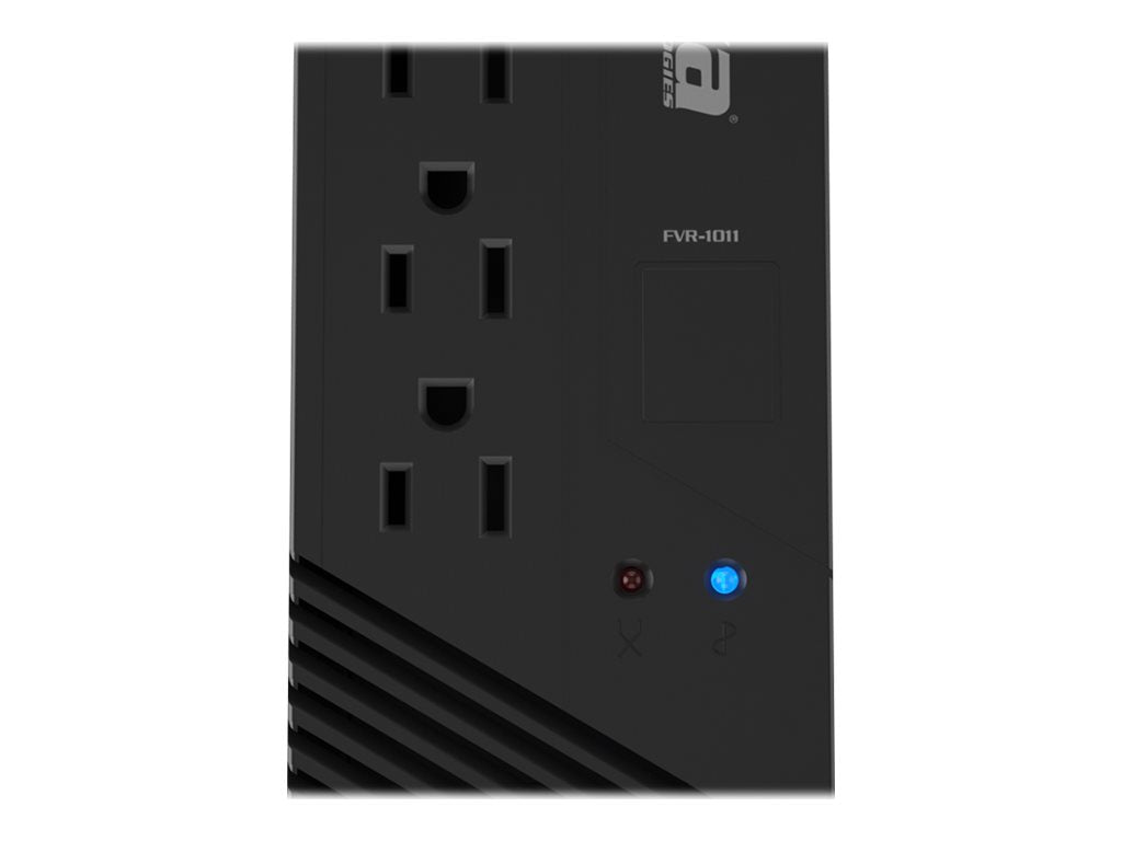 Forza FVR Series FVR-1011 - Regulador automático de voltaje (montaje en pared) - CA 115 V - 500 vatios - 1000 VA - conectores de salida: 4 - negro-19