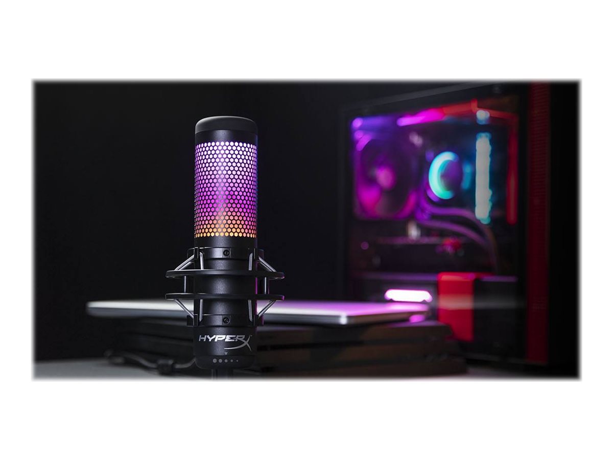 HyperX QuadCast S - Micrófono - USB - gris, negro - para Victus by HP Laptop 15, 16; Laptop 14, 15, 17; Pavilion x360 Laptop; Pro 290 G9-14