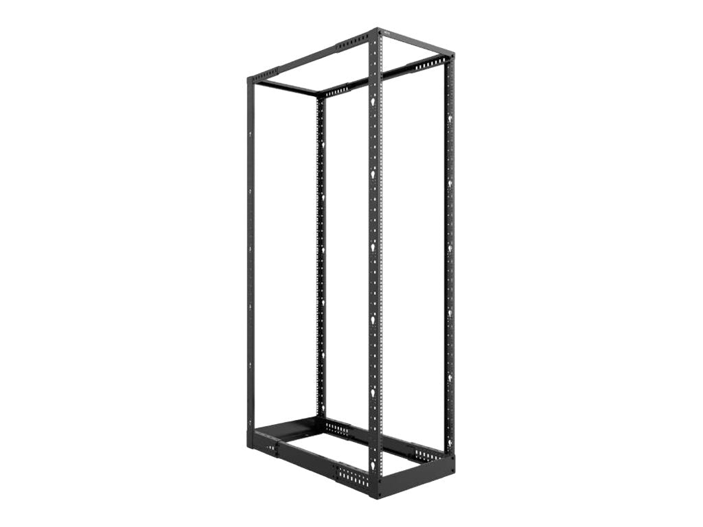 Nexxt Solutions - Rack marco abierto - 4 postes - instalable en el suelo - RAL 9005, negro barniz - 42U - 19"-4