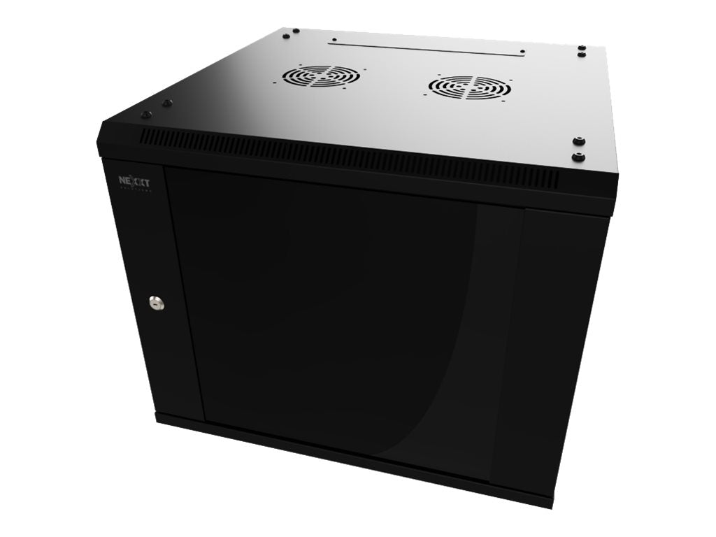 Nexxt Solutions - Rack armario - instalable en pared - RAL 9005, negro barniz - 12U - 19"-2