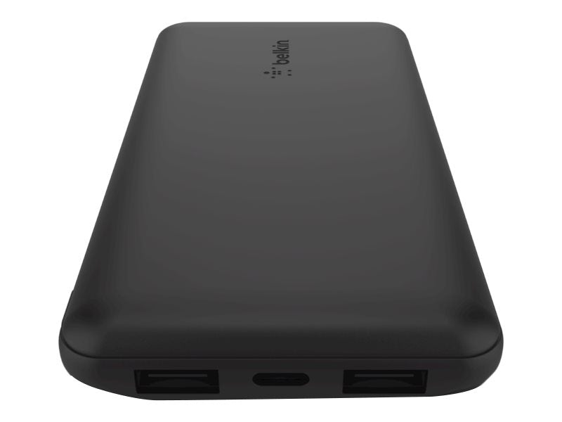 Belkin - Cargador portátil - 10000 mAh - 15 vatios - 3 conectores de salida (24 pin USB-C, 2 x USB) - negro-6