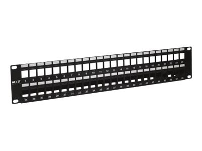 Nexxt - Tablero de conexiones - instalable en bastidor - negro, RAL 9005 - 2U - 19" - 48 puertos-5