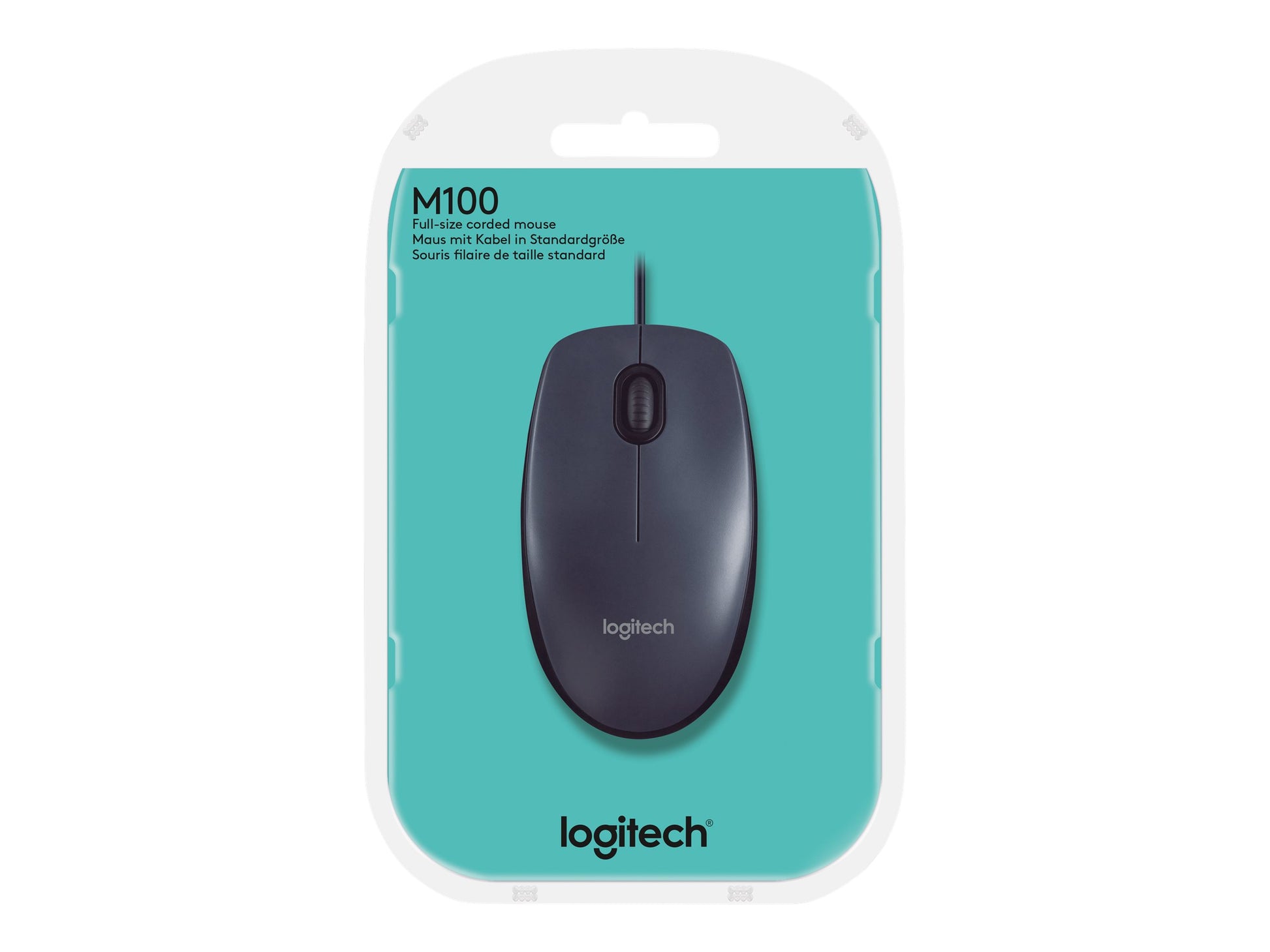 Logitech M100 - Ratón - diestro y zurdo - óptico - 3 botones - cableado - USB - negro-18