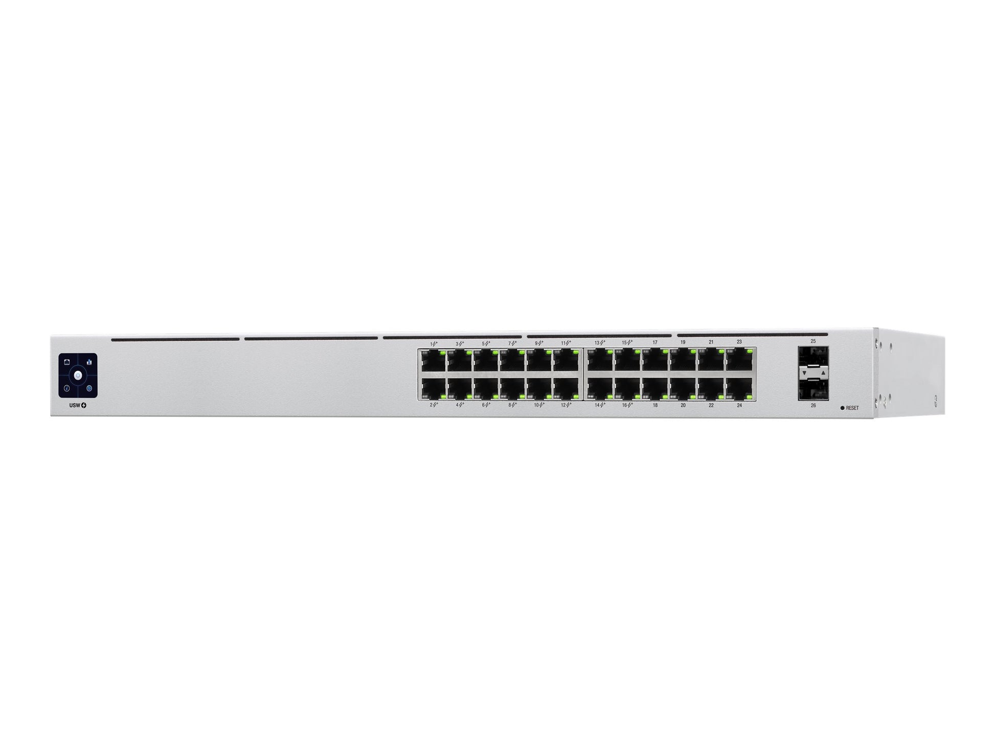 Ubiquiti UniFi Switch USW-24-POE - Conmutador - Gestionado - 24 x 10/100/1000 (16 PoE+) + 2 x Gigabit SFP - montaje en rack, sobremesa - PoE++ (95 W)-12