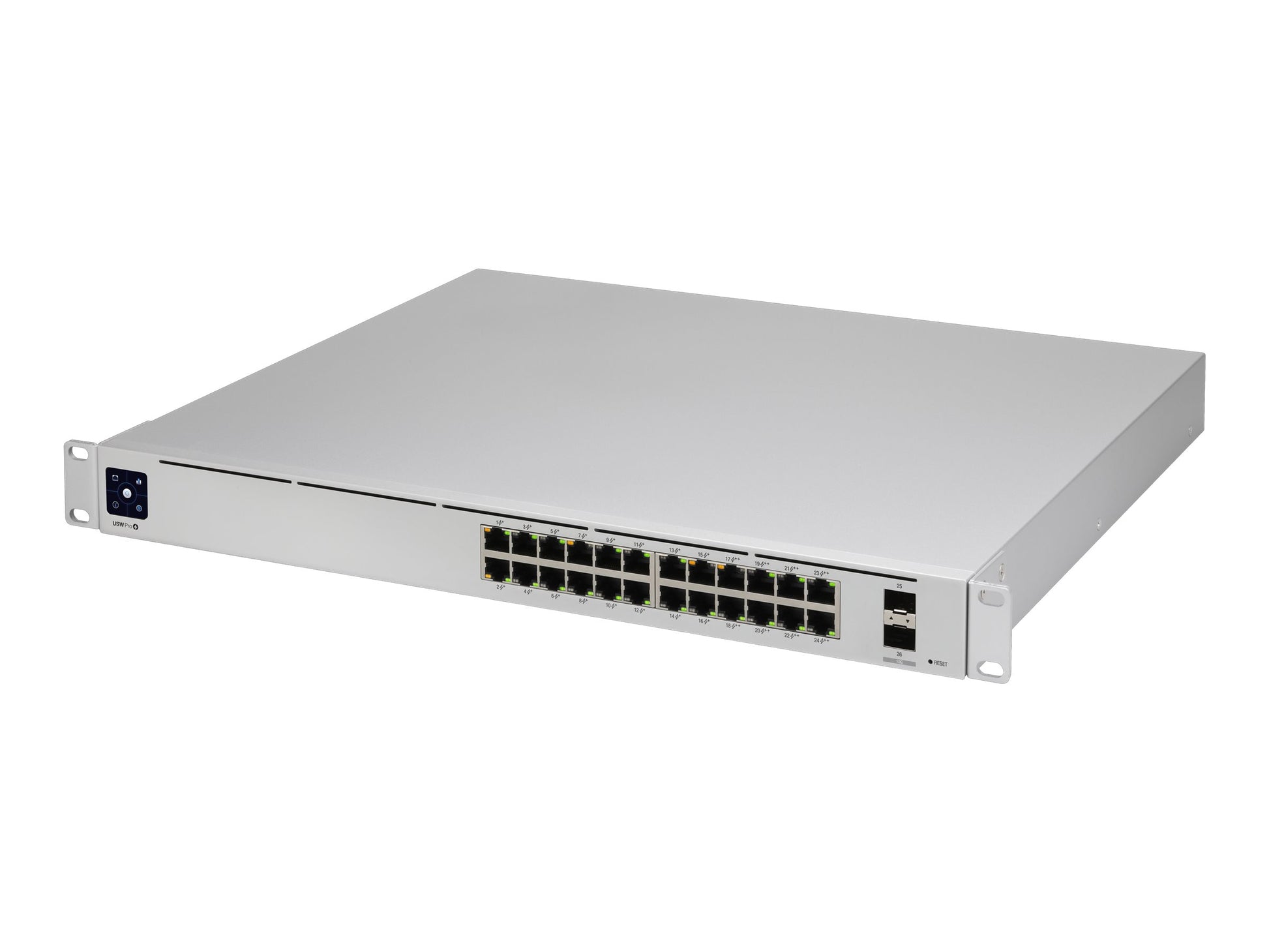Ubiquiti UniFi Switch USW-Pro-24-POE - Conmutador - Gestionado - 24 x 10/100/1000 (16 PoE+, 8 PoE++) + 2 x 10 Gigabit SFP+ (enlace de subida) - sobremesa, montaje en rack - PoE++ (400 W)-1