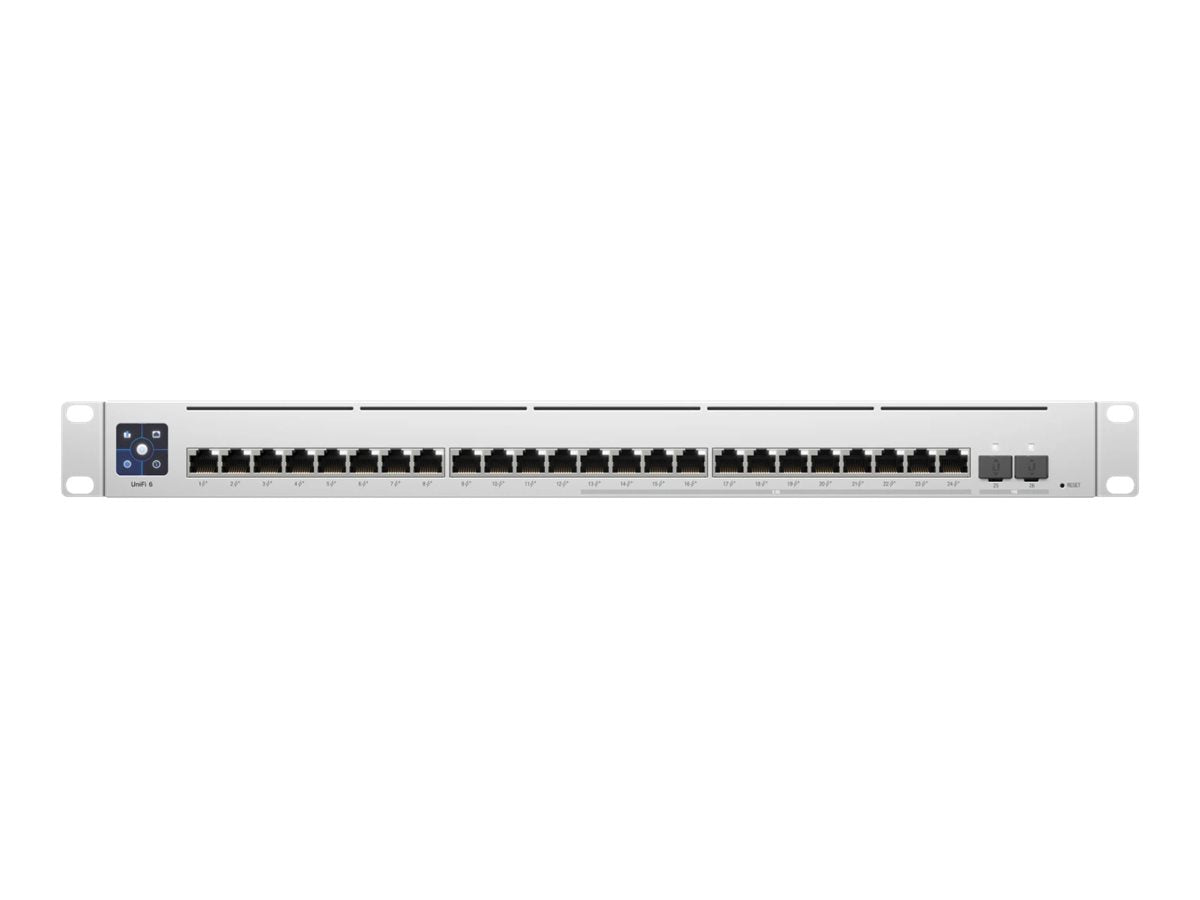 Ubiquiti UniFi Switch USW-Enterprise-24-PoE - Conmutador - L3 - Gestionado - 12 x 100/1000/2.5G (PoE+) + 12 x 10/100/1000 (PoE+) + 2 x 10 Gigabit SFP+ - montaje en rack - PoE+ (400 W)-8