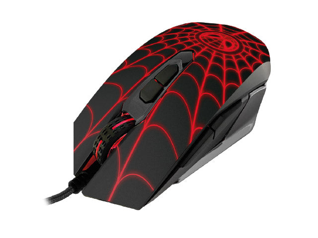 Xtech - XTM-M520SM - Mouse - USB - Wired - black  and red - Gaming Spider-Man-3