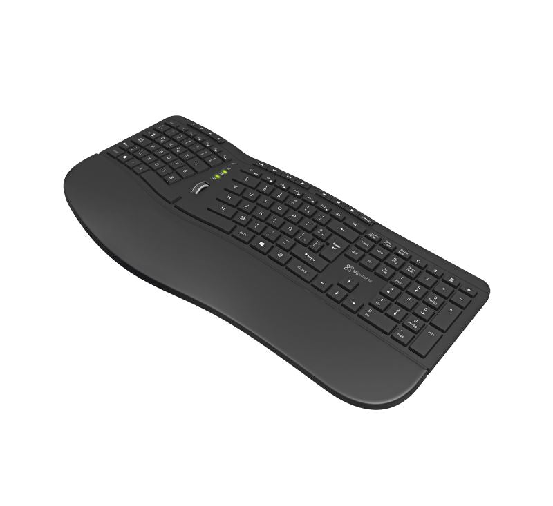 Klip Xtreme - Keyboard - Spanish - Wireless - 2.4 GHz - All black - Ergonomic-3