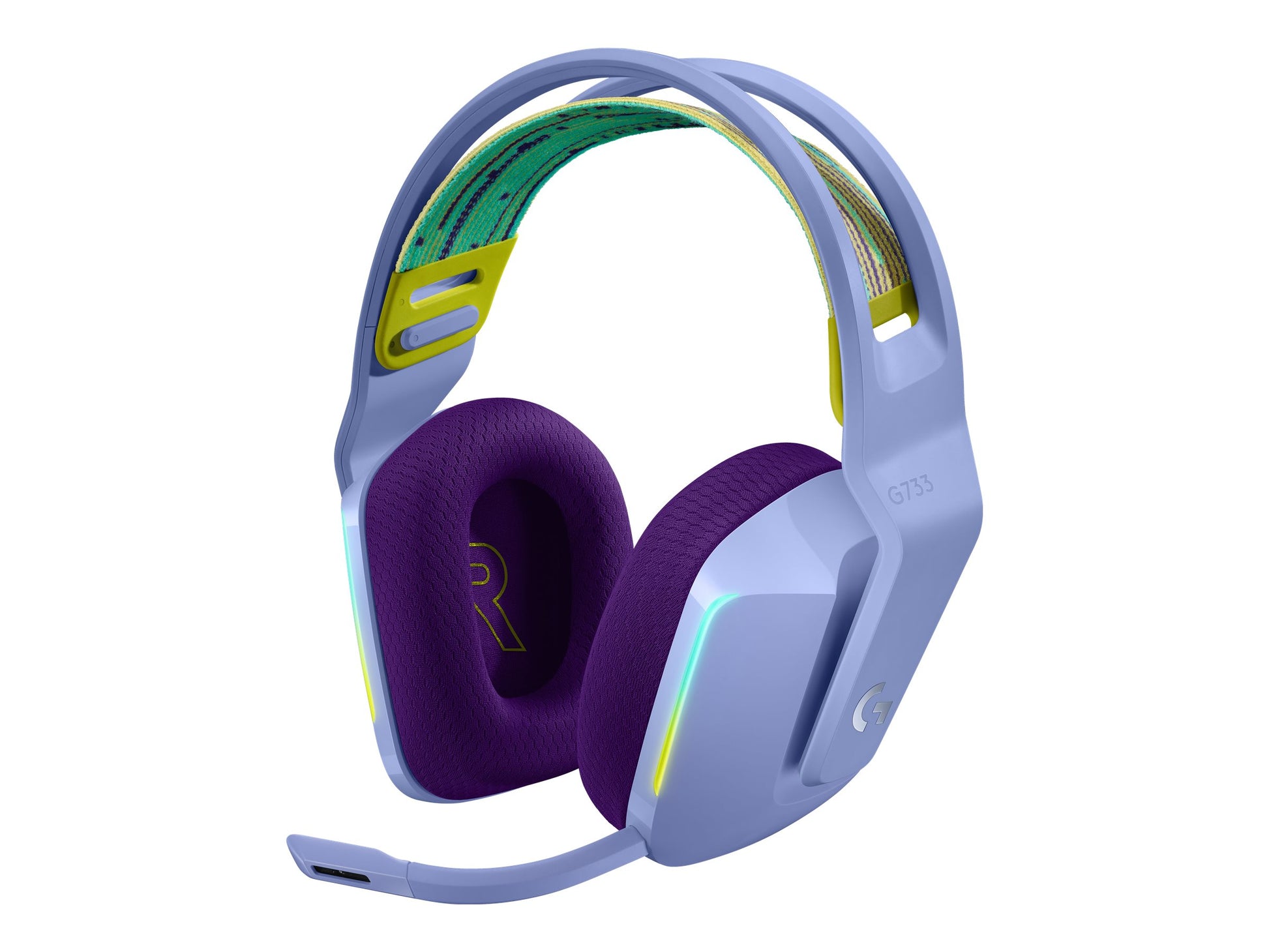 Logitech G733 LIGHTSPEED Wireless RGB Gaming Headset - Auricular - 7.1 canales - tamaño completo - 2,4 GHz - inalámbrico - lila-10