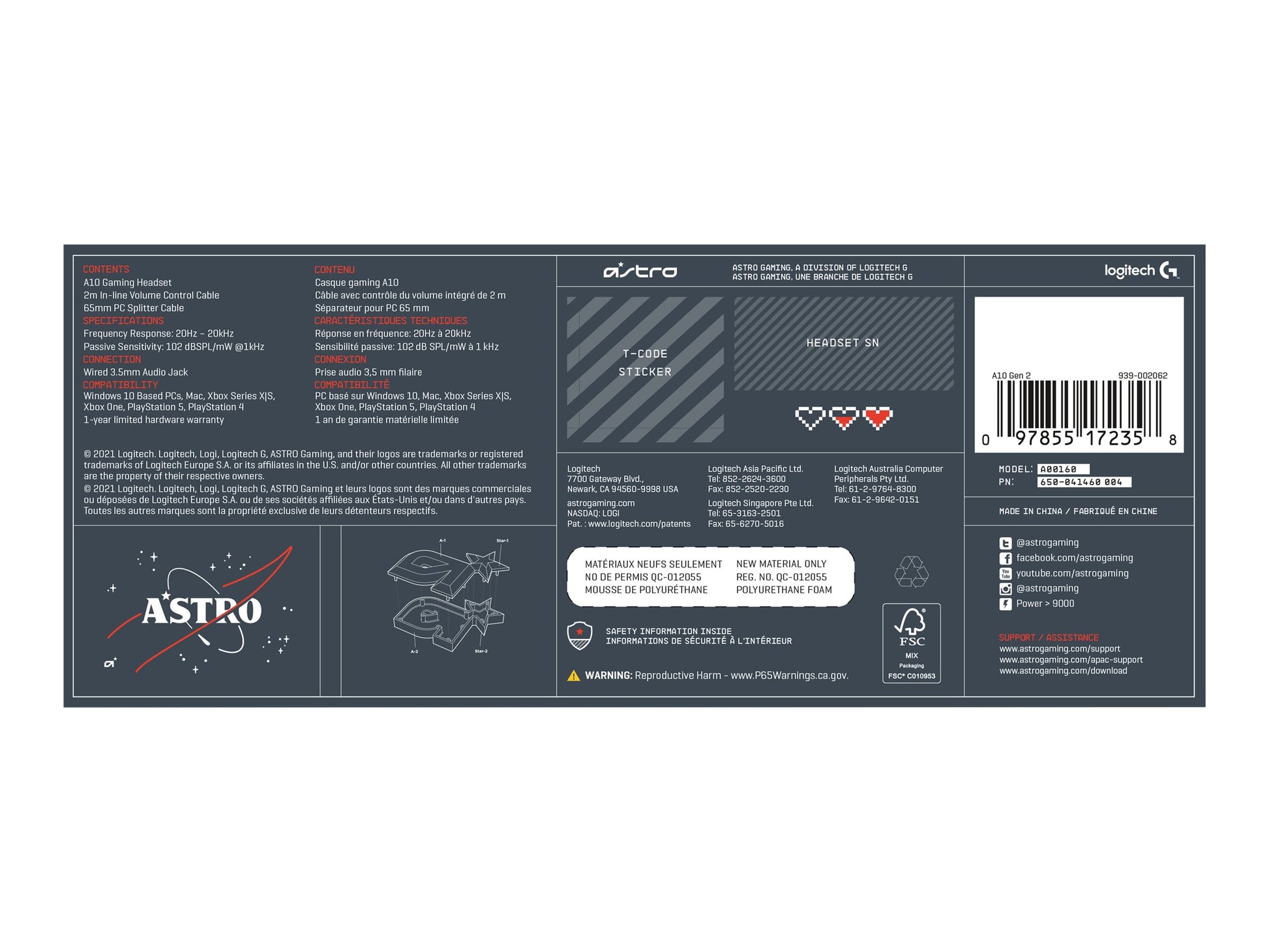 ASTRO Gaming A10 Gen 2 - Auricular - tamaño completo - cableado - blanco-9