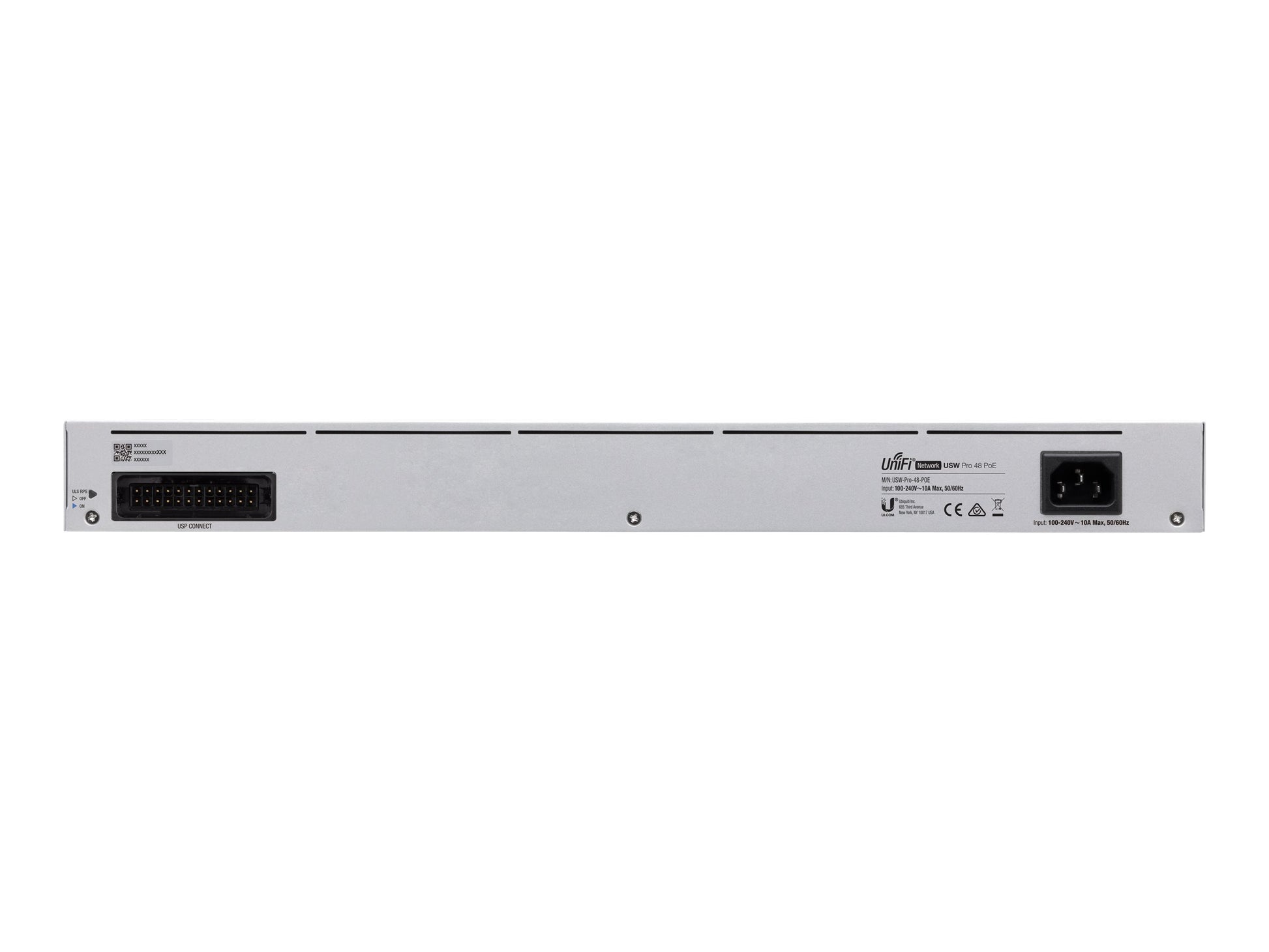 Ubiquiti UniFi Switch USW-PRO-48-POE - Conmutador - Gestionado - 48 x 10/100/1000 (40 PoE+, 8 PoE++) + 4 x 10Gb Ethernet SFP+ - montaje en rack - PoE++ (600 W) - CA 120/230 V / DC 11,5/52 V-10