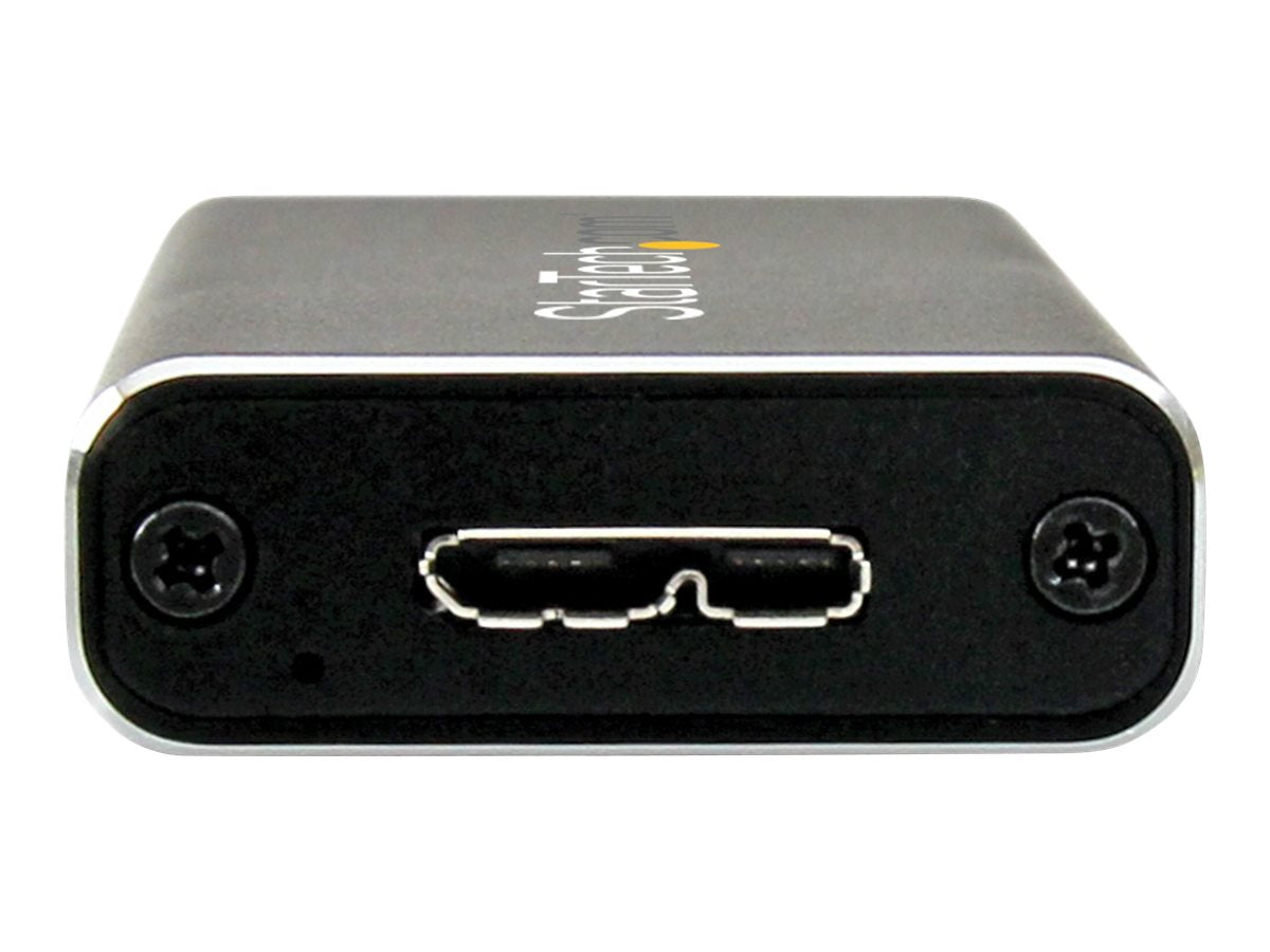 StarTech.com Adaptador SSD M.2 a USB 3.0 SuperSpeed UASP con Carcasa Protectora - Conversor NGFF de Unidad SSD - Caja de almacenamiento - M.2 - SATA 6Gb/s - USB 3.0 - negro