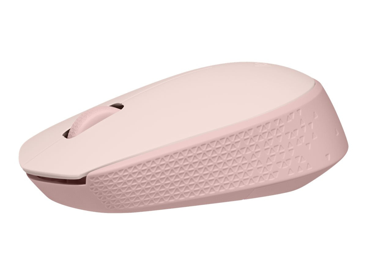 Logitech M170 Wireless Mouse, Ambidextrous, Rose - Ratón - diestro y zurdo - óptico - 3 botones - inalámbrico - 2.4 GHz - receptor inalámbrico USB - rosa