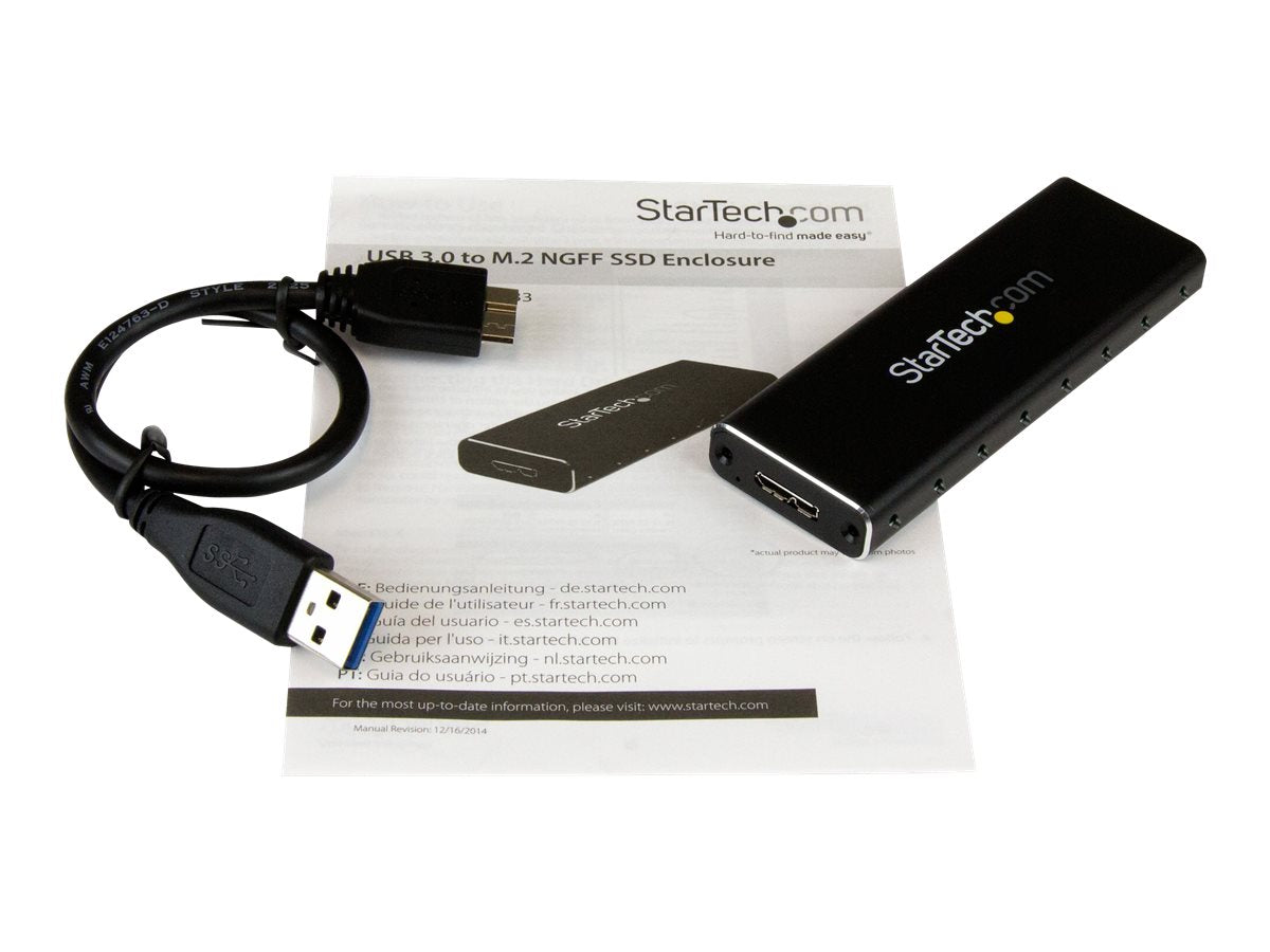 StarTech.com Adaptador SSD M.2 a USB 3.0 SuperSpeed UASP con Carcasa Protectora - Conversor NGFF de Unidad SSD - Caja de almacenamiento - M.2 - SATA 6Gb/s - USB 3.0 - negro-9