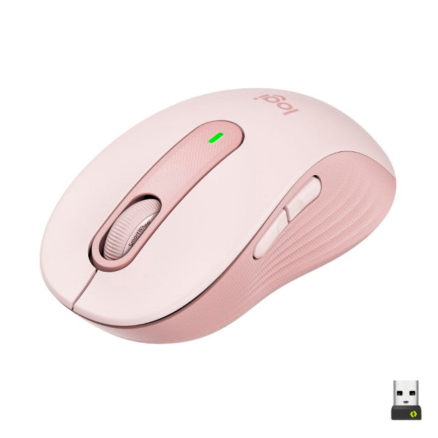 Logitech Signature M650 - Ratón - manos pequeñas - diestro y zurdo - inalámbrico - 2.4 GHz, Bluetooth - receptor de USB Logitech Logi Bolt - rosa-16