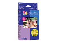 Epson Print Pack T5846 - Color (cian, magenta, amarillo, negro) - cartucho de impresión / kit de papel - para PictureMate Charm PM 225; PictureMate Show PM 300; PictureMate Zoom PM 290-2