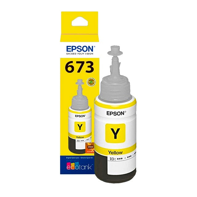 Epson T673 - Amarillo - original - recarga de tinta - para Epson L1800, L800, L805, L810, L850; EcoTank L1800-4