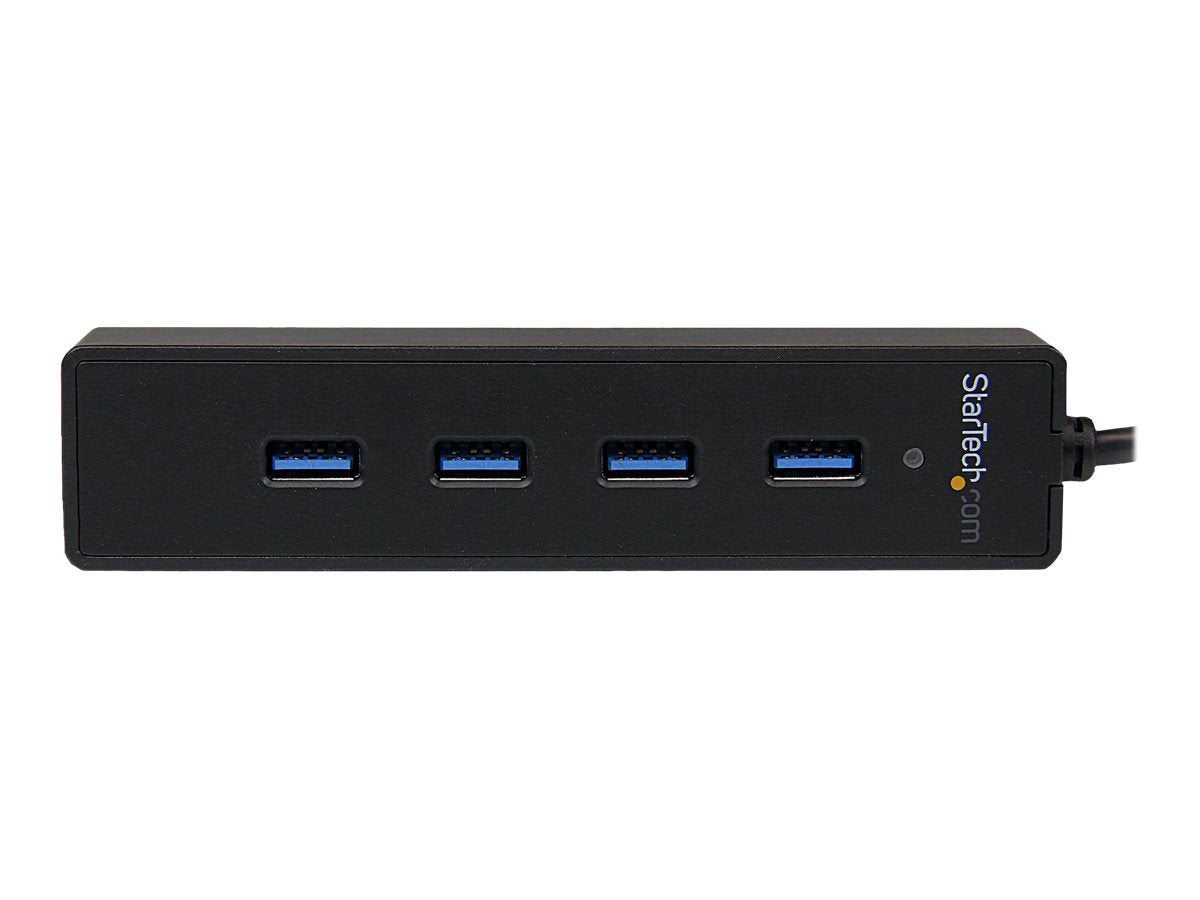 StarTech.com Adaptador Concentrador Hub Ladrón USB 3.0 Super Speed 4 Puertos Salidas Portátil para Laptop Ordenador - Negro - Hub - 4 x SuperSpeed USB 3.0 - sobremesa - para P/N: FCREADMICRO3, MSDREADU3CA-14