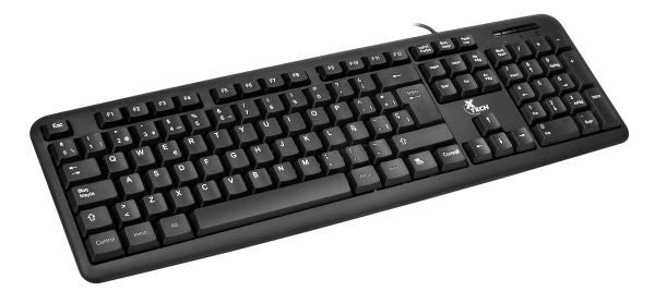 Xtech - Keyboard - Wired - Spanish - USB - Black - Standard XTK-092S-3
