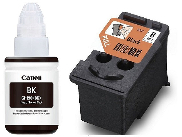 Canon - Cartucho de tinta - Negro + Botella de tinta negra-1